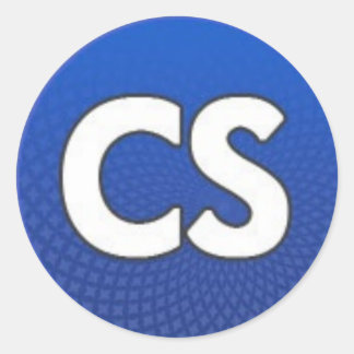 CS Blue Sphere Runder Aufkleber