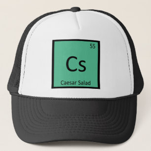 Cs - Caesar-Salat Chemie Periodensystem-Symbol Truckerkappe