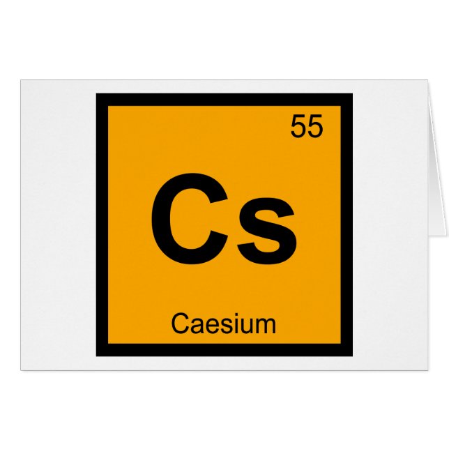 Cs - Cäsium Chemistry Periodic Table Symbol (Vorderseite (Horizontal))