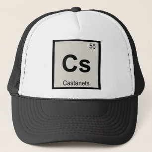 Cs - Castanets Music Chemistry Periodic Table Truckerkappe