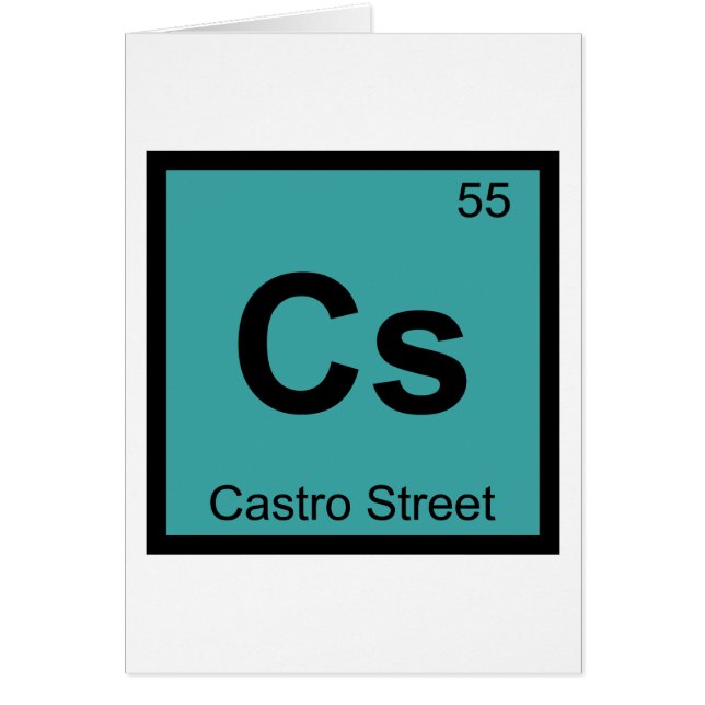 Cs - Castro Street San Francisco Chemistry Symbol (Vorne)