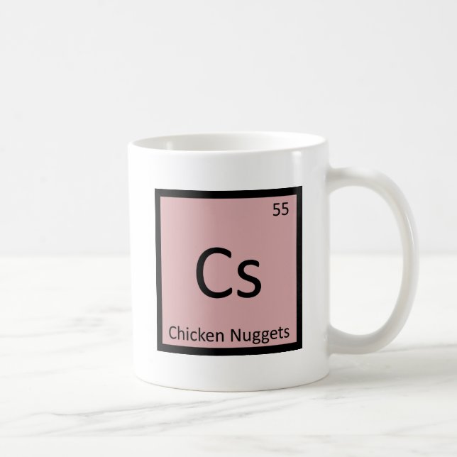 Cs - Chicken Nuggets Appetizer Chemie Symbol Kaffeetasse (Rechts)