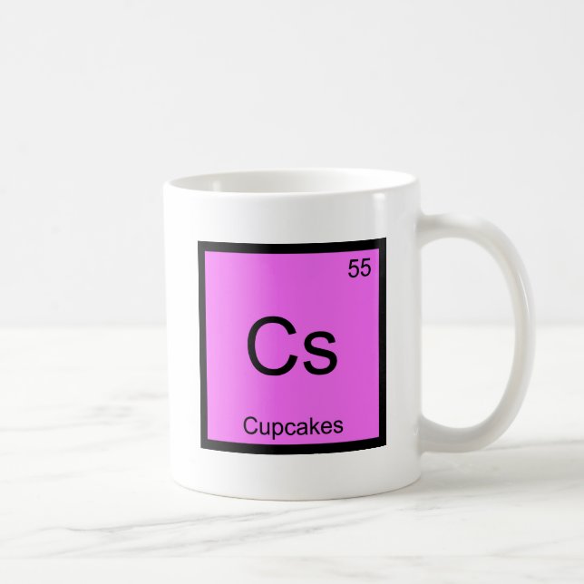 CS — Cupcakes Chemistry Element Symbol Dessert T-S Tasse (Rechts)