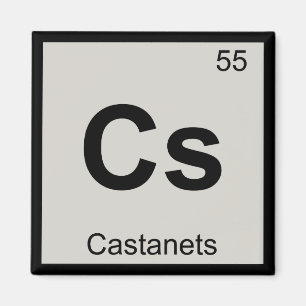 Cs - Kastagnetten Musik Chemie Periodensystem Magnet