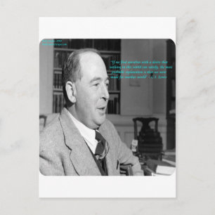 CS Lewis & "Other Worlds"-Zitat Postkarte