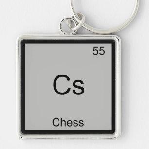 Cs - Schach Lustiges Chemie-Element-Symbol T-Shirt Schlüsselanhänger
