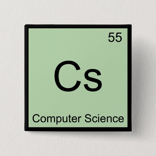 CS - Symbol-T-Shirt für Computerwissenschaften - C Button (Vorderseite)