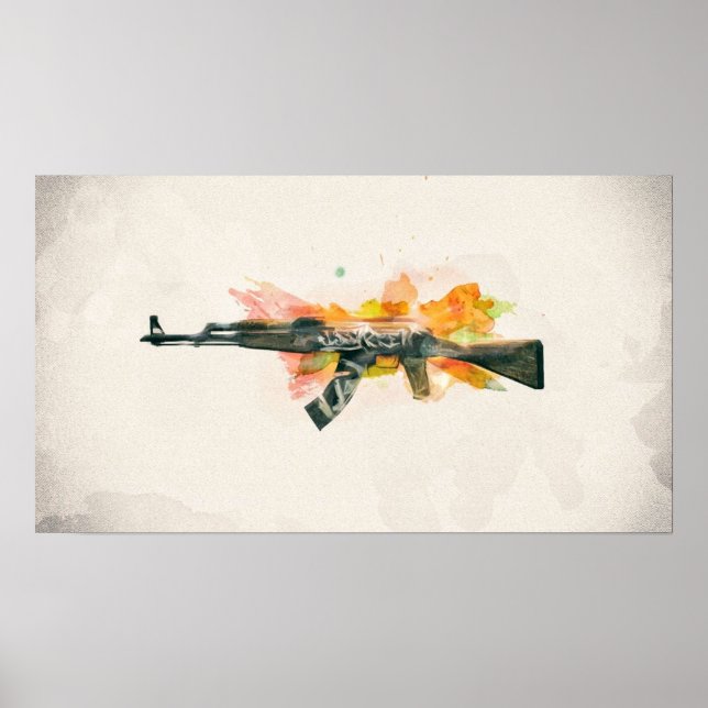 CSGO AK47 Wasteland Rebel Poster (Vorne)