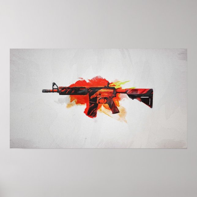 CSGO M4A4 Howl Painting Poster (Vorne)