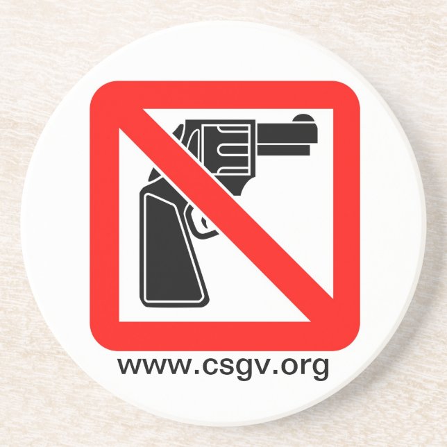 csgv-Logo-groß, www.csgv.org Sandstein Untersetzer (Vorne)
