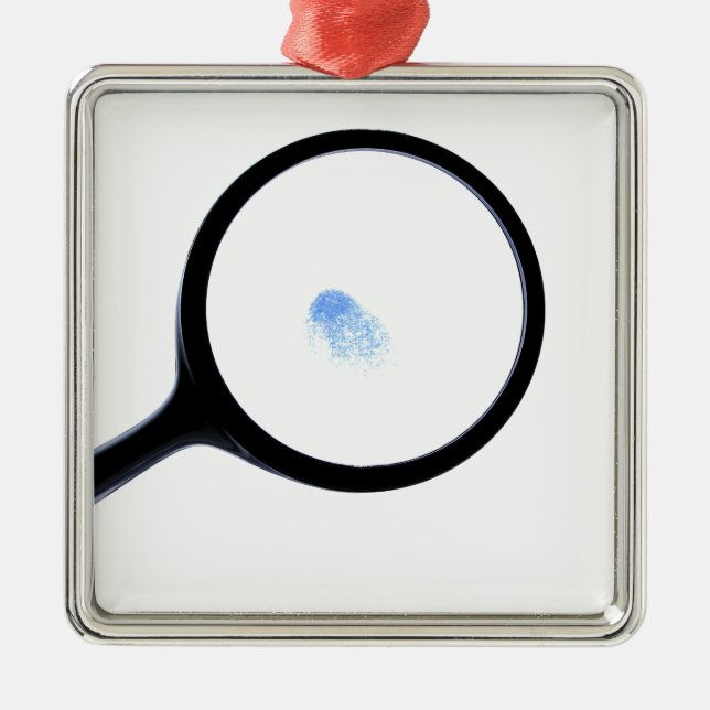 CSI Fingerabdruck Silbernes Ornament (Vorne)