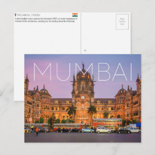 CSMT, Mumbai, Indien Reise-Postkarte Postkarte