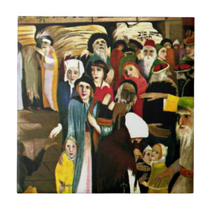 Csontvary - An der Wagelmauer in Jerusalem Fliese