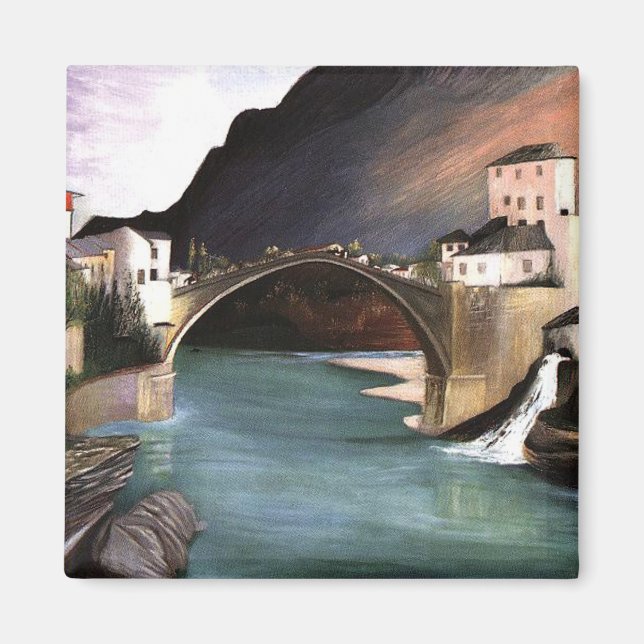Csontvary - römische Brücke bei Mostar Magnet (Vorne)