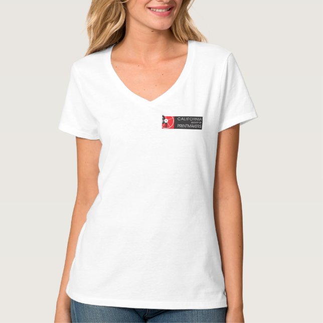 CSP-Logo für Frauen Basic-V-Nacken-T - Shirt (Vorderseite)