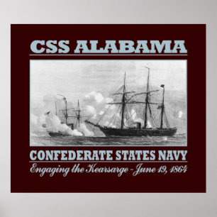 CSS Alabama-Kearsarge (B) Poster