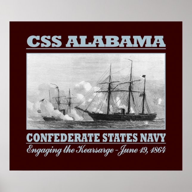 CSS Alabama-Kearsarge (B) Poster (Vorne)