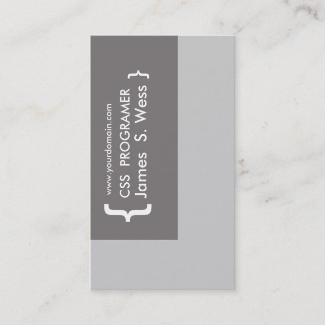 Css-Computerprogrammierer-Entwurf Visitenkarte (Vorderseite)