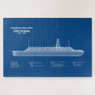 CSS Virginia - Pläne für den Schiffsbau ABD Puzzle