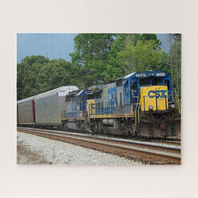 CSX Diesel Bahn Hintergrund Jigsaw Puzzle (Horizontal)