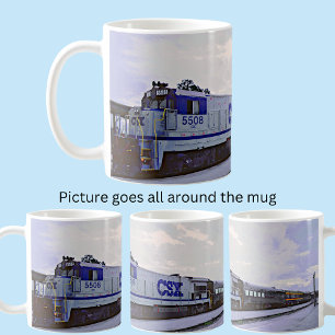 CSX Gray Blue Diesel Lokomotive Train Kaffeemaschi Kaffeetasse