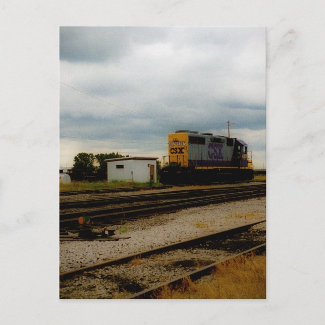 CSX Railway Dieesel Yard Motor Toledo, OH Postkarte (Vorderseite)