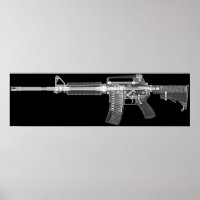 CT/Röntgen-Poster aus echtem AR-15 Gewehr! Hohe De