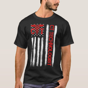 CT Scan Technologe American Flag Patriotic Radio T-Shirt