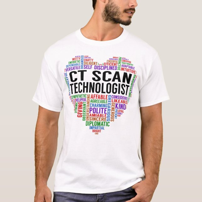 Ct Scan Technologe Herz T-Shirt (Vorderseite)