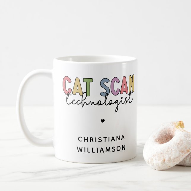 CT Tech-Geschenke für CAT-Scan-Technologie Kaffeetasse (Mit Donut)