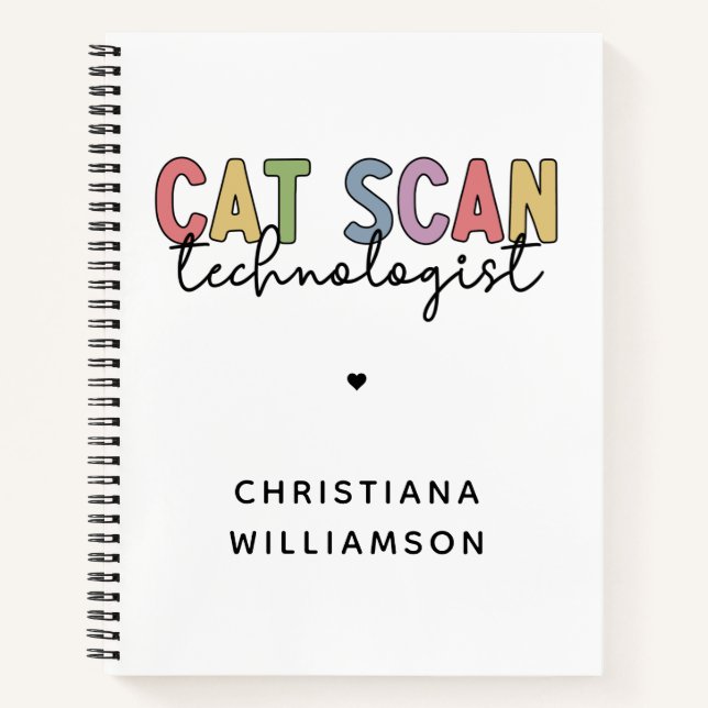 CT Tech-Geschenke für CAT-Scan-Technologie Notizbuch (Vorderseite)