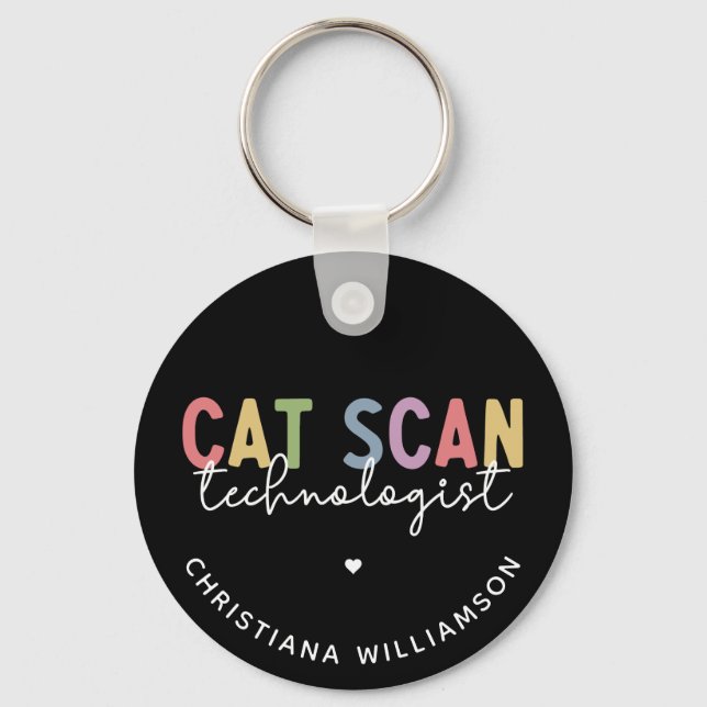 CT Tech-Geschenke für CAT-Scan-Technologie Schlüsselanhänger (Vorderseite)
