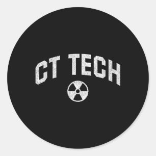 Ct Tech Radiology Technologer Ct Technologist Runder Aufkleber