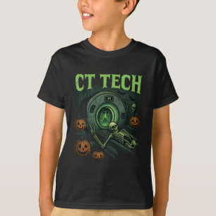 Ct Tech Skeleton Funny Halloween Mi Techniker Ra T-Shirt