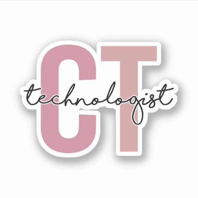 CT-Technologe, Computertomographie-Technologe Aufkleber (Vorderseite)