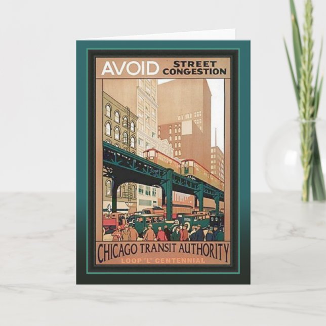 CTA Loop Centennial Chicago Karte (Vorderseite)