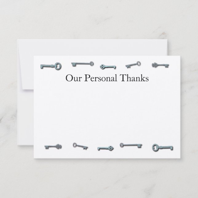 CTC 3 x 5 danken Ihnen zu kardieren Dankeskarte (Vorderseite)