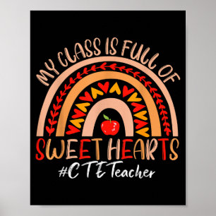Cte Lehrer Meine Klasse Ist Voller Süßer Herzen Va Poster