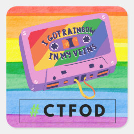 CTFOD- Regenbogen in meinen Adern- Aufkleber