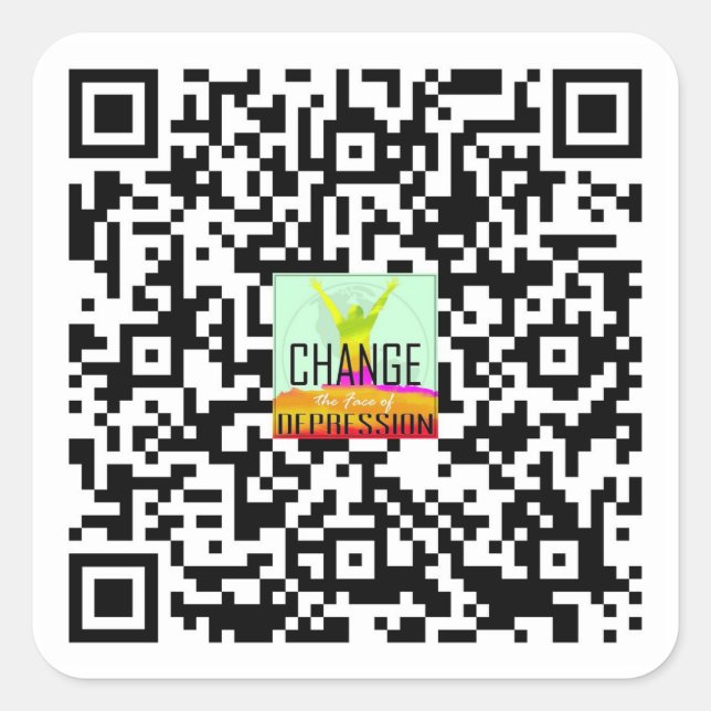 CTFOD Website QR Code Quadratischer Aufkleber (Vorderseite)