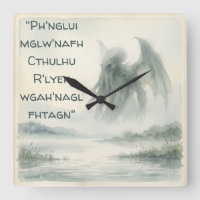 Cthulhu-Aquarell-Uhr Lovecraftsche Kosmische Horro