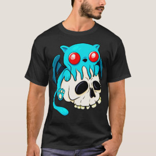 Cthulhu Cat Niedlich Kawaii Cathulhu Kitten Fun Sk T-Shirt