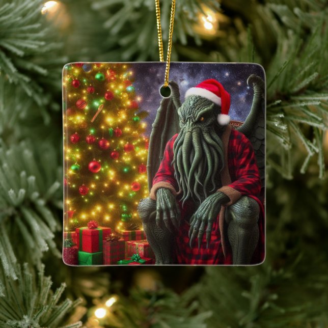 Cthulhu Christmas Creepmas Merry Cthulhumas Keramikornament (Baum)