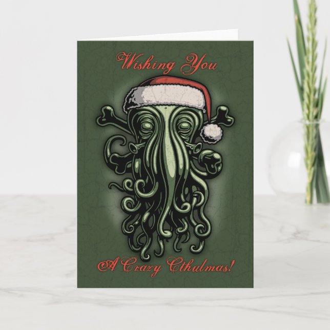 Cthulhu Claus Feiertagskarte (Vorderseite)