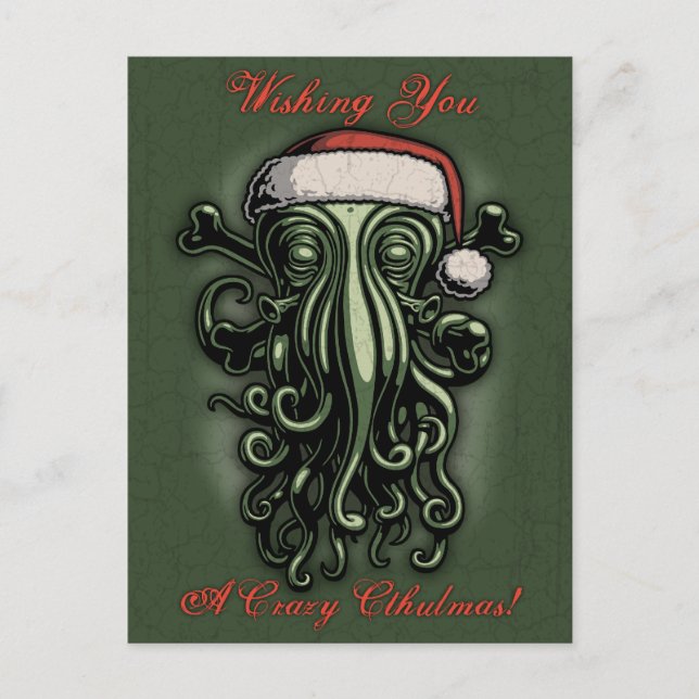 Cthulhu Claus Postkarte (Vorderseite)