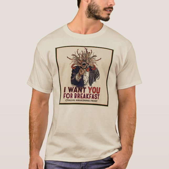 Cthulhu, das Front weckt T-Shirt (Vorderseite)