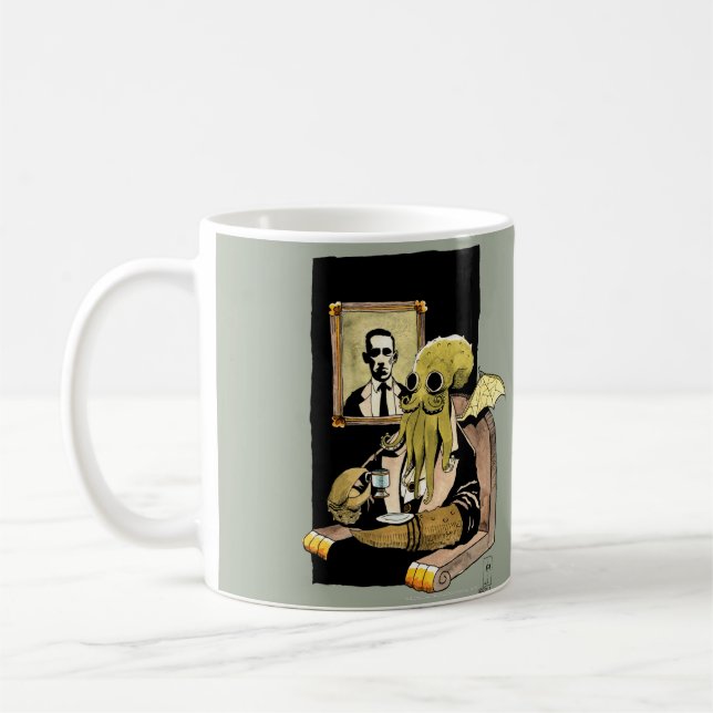 Cthulhu, das Tee - Tasse nimmt (Links)