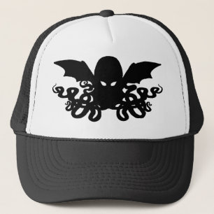 Cthulhu Fernlastfahrer-Hut - Schwarzes Truckerkappe