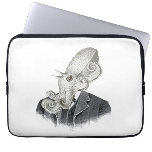 Cthulhu Gentleman Vintage Illustration Laptop Hüll Laptopschutzhülle