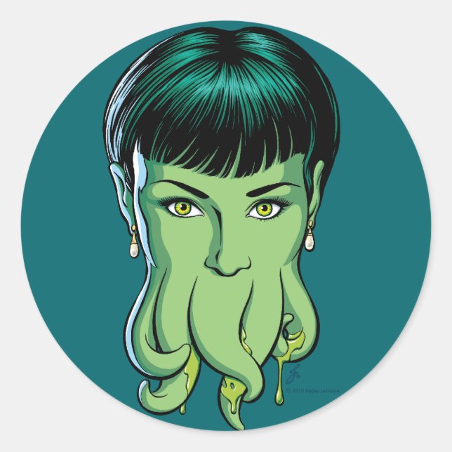 Cthulhu Girl Sticker (Vorderseite)